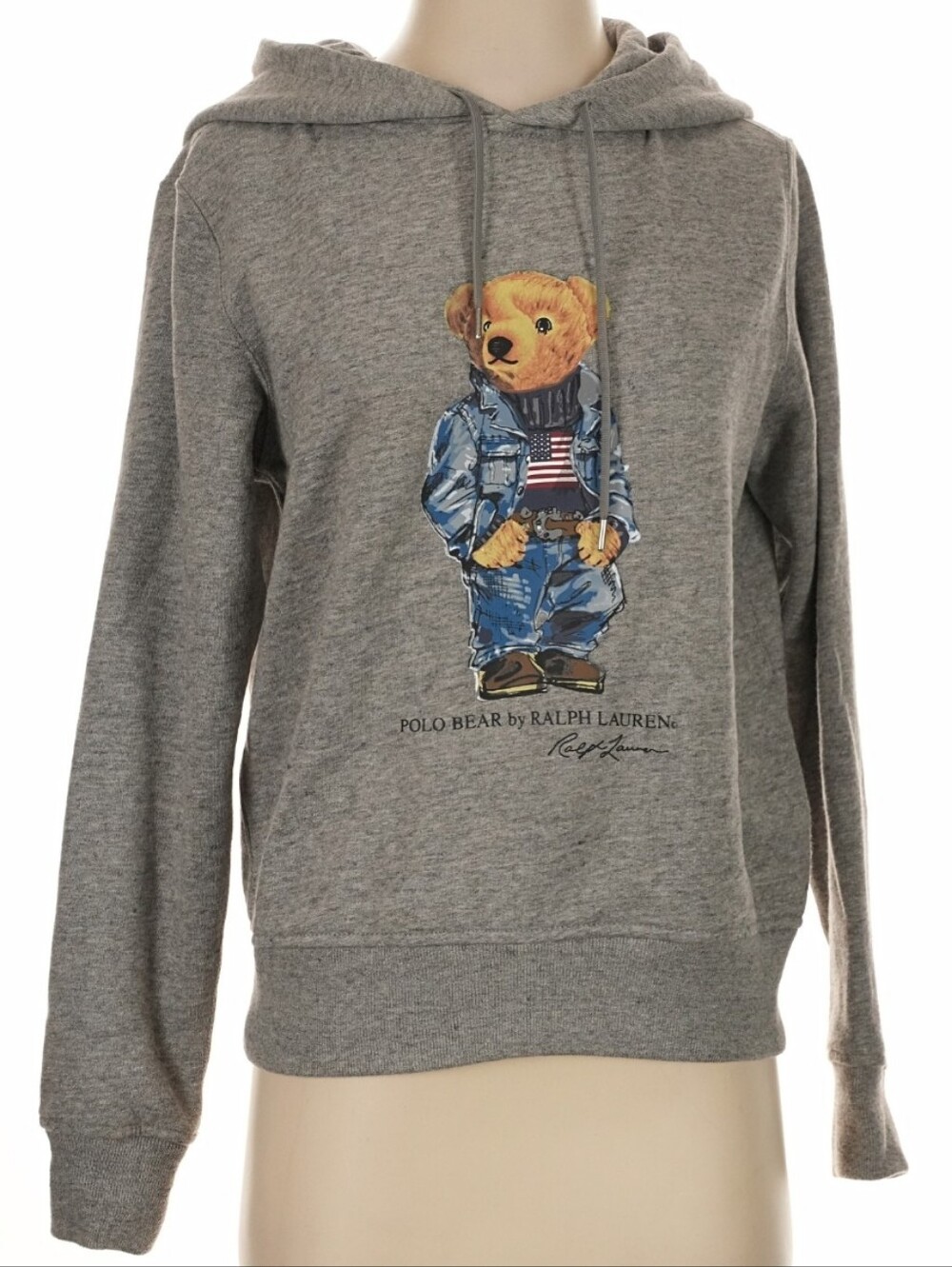 Polo Ralph Lauren Grey Hoodie with Polo Bear Graphic
